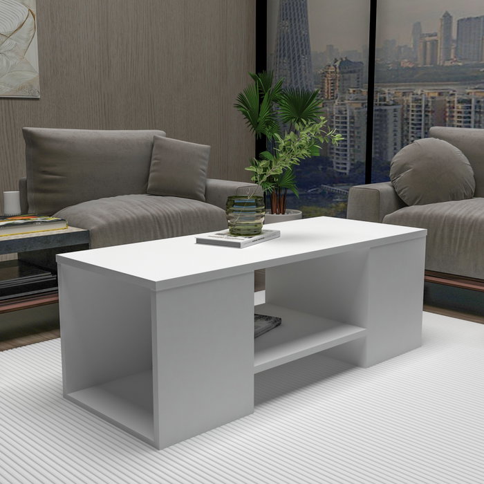 Hanah Home Sartos Mesa de Centro y Mesas Auxiliares - Blanco Hanah Home Sartos Mesa de Centro y Mesas Auxiliares - Blanco